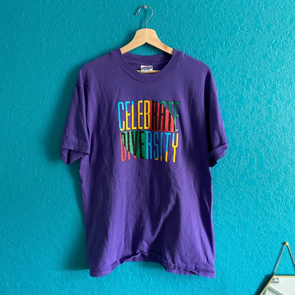 💜 Vintage “Celebrate Diversity” Purple Shirt 💜